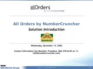 All Orders by NumberCruncher