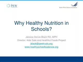 Why Healthy Nutrition in Schools?
