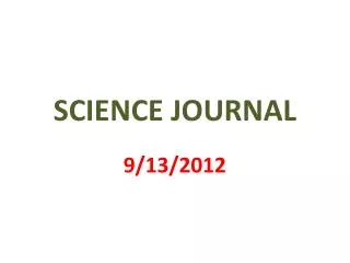 science journal