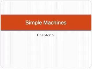 simple machines