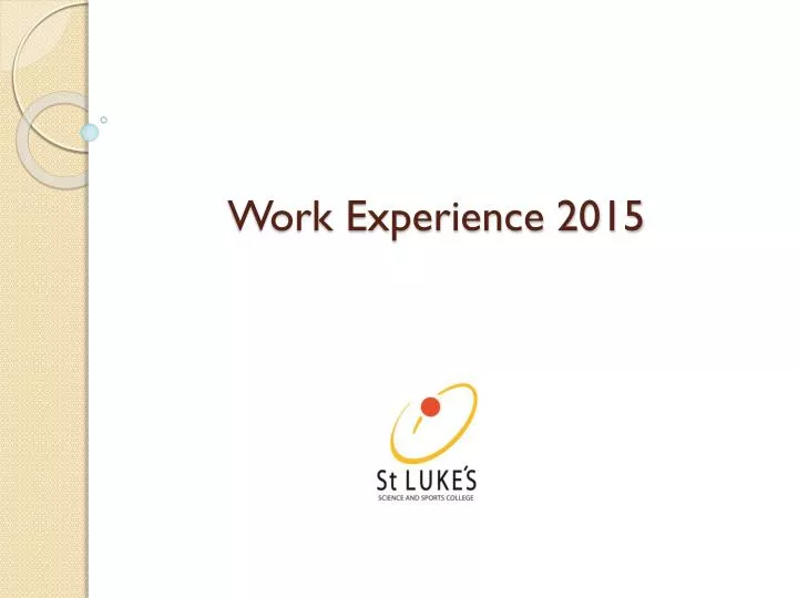 work experience 2015