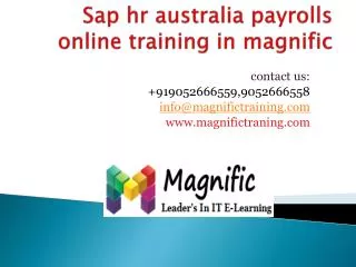 sap hr australia payrolls online training