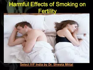 Harmful Effects of Smoking on Fertility