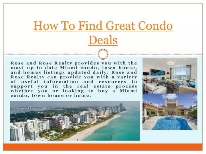 how to find great condo deals
