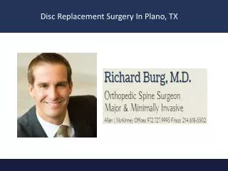 Disc Replacement Surgery in Plano, TX