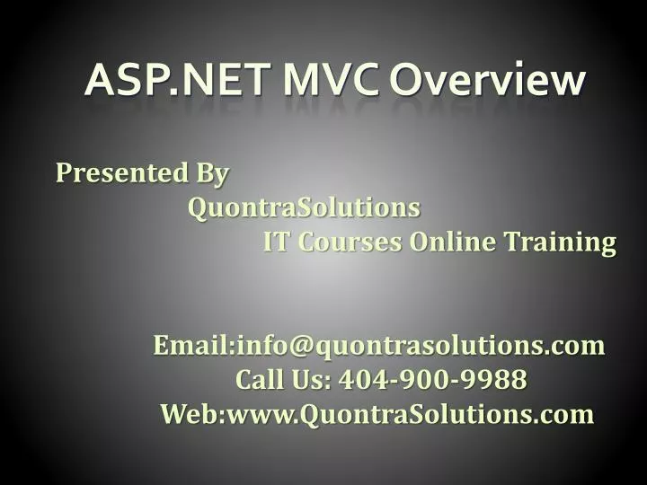 asp net mvc overview