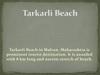 Tarkarli Beach Malvan