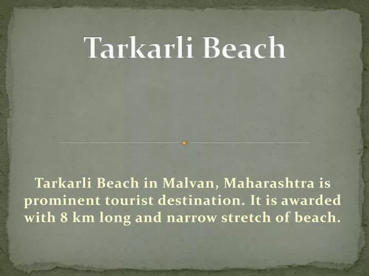 tarkarli beach