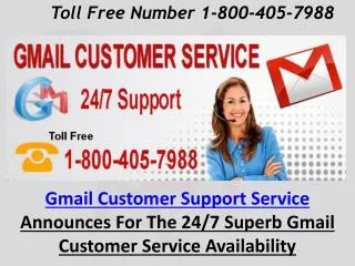 Gmail Customer Service Number 1-800-405-7988