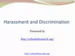 Harassment and discrimination - slide 1