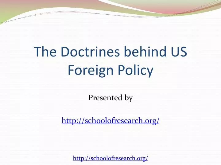the doctrines behind us foreign policy