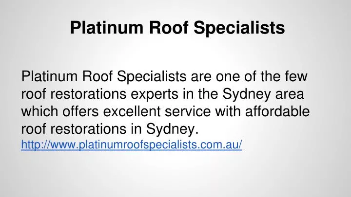 platinum roof specialists