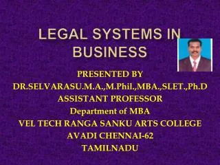 LEGAL SYSTEM IN BUSINESS