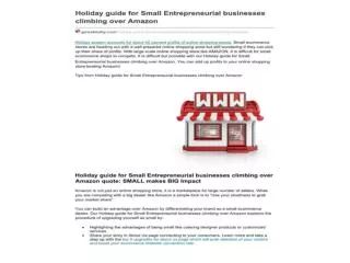 Holiday guide for Small Entrepreneurial businesses climbing