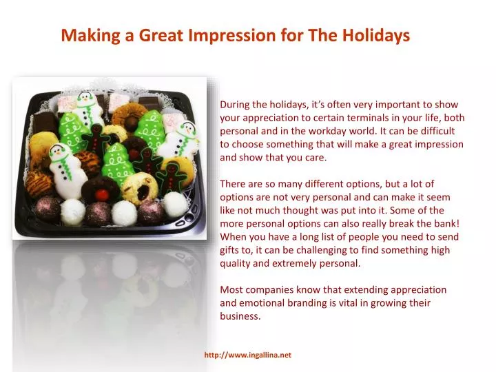 making a great impression for the holidays