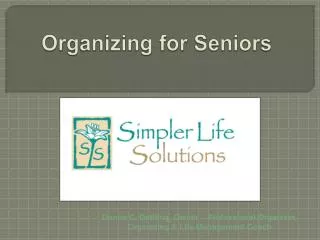 Organizer for Seniors