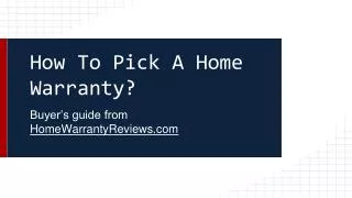How to Find Good Home Warranty Companies
