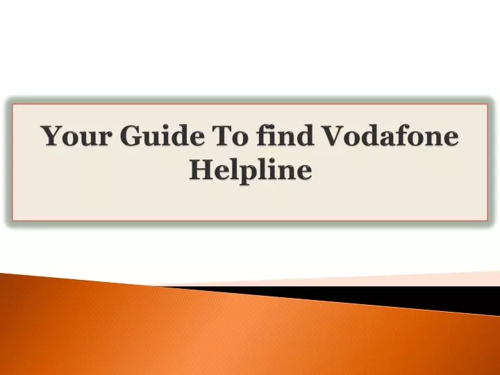 your guide to find vodafone helpline