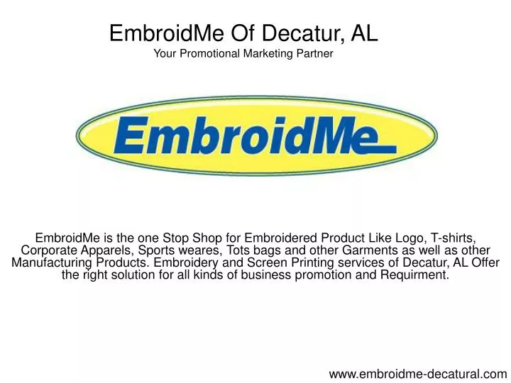 embroidme of decatur al your promotional marketing partner