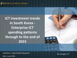 R&I: ICT investment trends Market in South Korea 2015