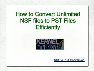 Convert unlimited NSF files to PST File