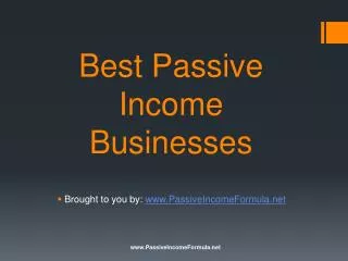Best Passive Income Businesses