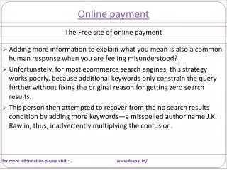 Some useful material about online payment