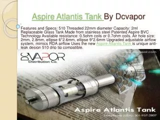 Aspire Atlantis Tank by Dcvapor