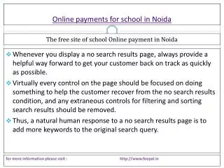 A useful report of online payment for school in noida