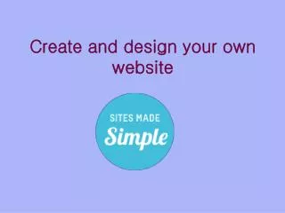 Sign up to our new simple website builder