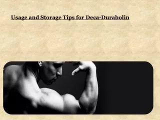 Usage and Storage Tips for Deca-Durabolin