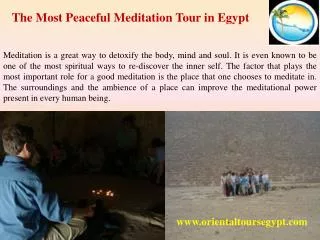 The Most Peaceful Meditation Tour in Egypt