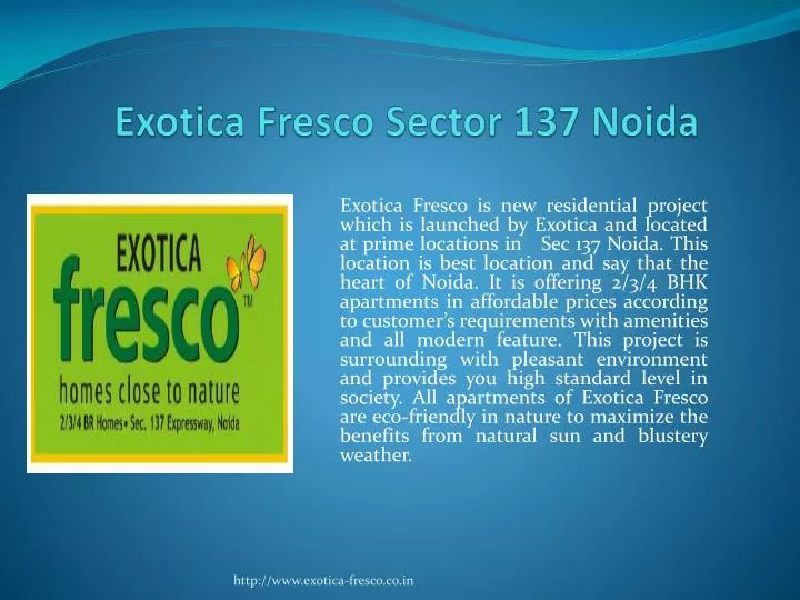 exotica fresco sector 137 noida