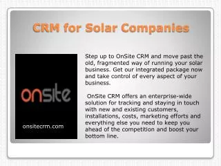 CRM For Solar Companies