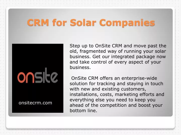 crm for solar companies