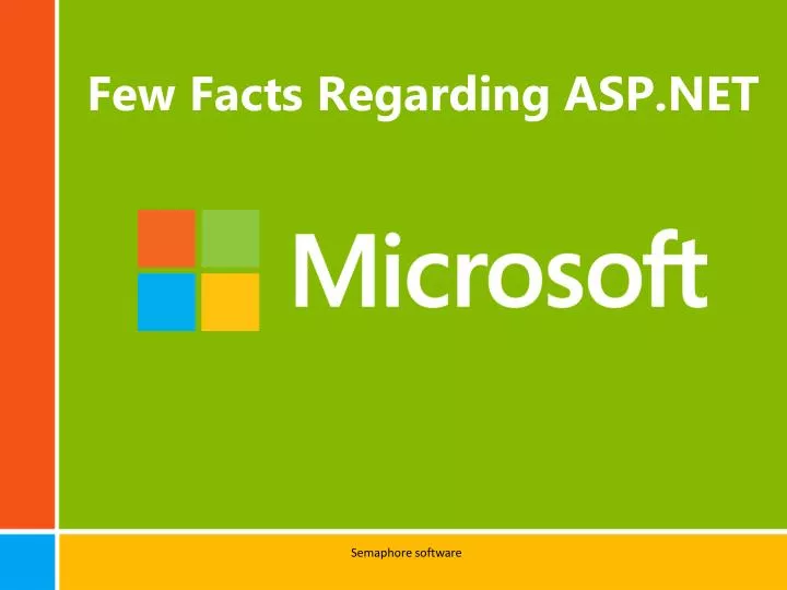 few facts regarding asp net