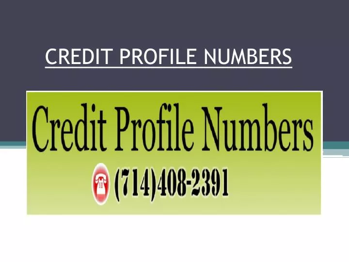 credit profile numbers