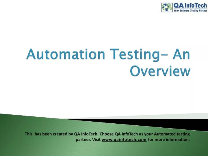 automation testing an overview