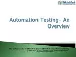 Automation Testing PPT - slide 1