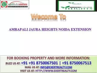 Amrapali Jaura Heights @# 91 8750067501 #@ Amrapali Noida