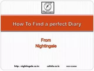 How To Choose a Perfect Diary