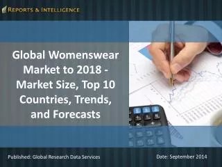 Latest report on Womenswear Market to 2018 by R&I