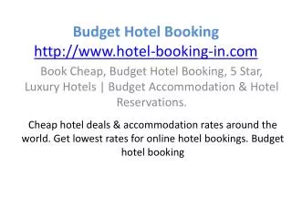 Budget hotel booking cheap discount hotels book