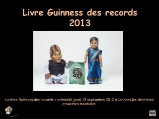 livre guinness des records 2013