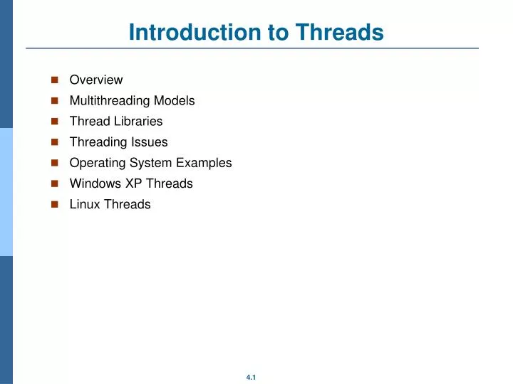 introduction to threads