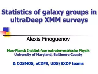 Statistics of galaxy groups in ultraDeep XMM surveys