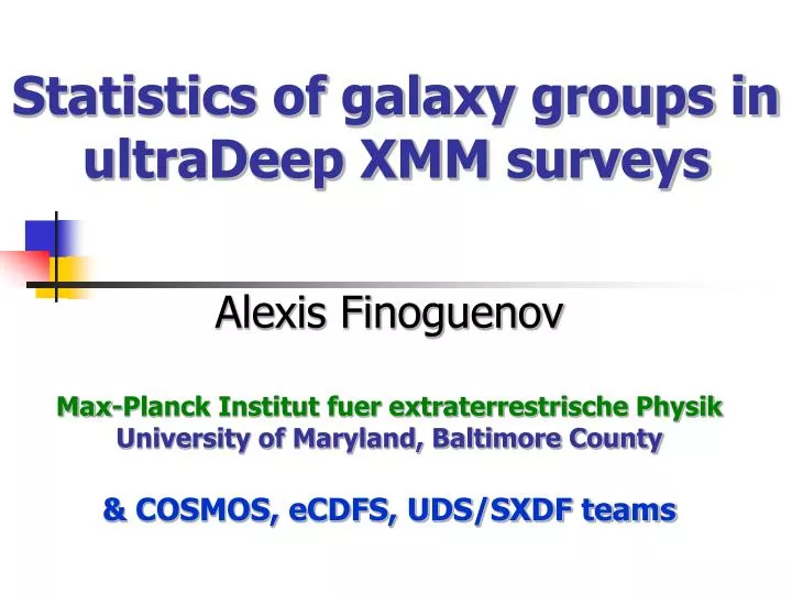 statistics of galaxy groups in ultradeep xmm surveys