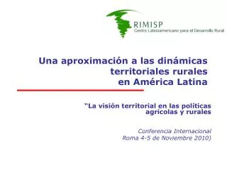 Una aproximación a las dinámicas territoriales rurales en América Latina