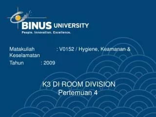 k3 d i room division pertemuan 4