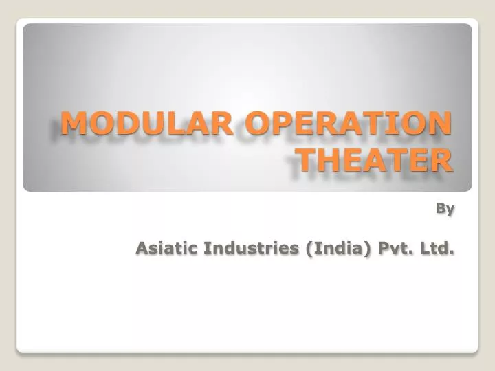 modular operation theater